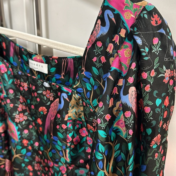 Sandro Ivea printed silk-twill top - Picture 6 of 11